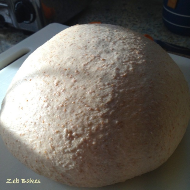 Boule of naturally fermented dough